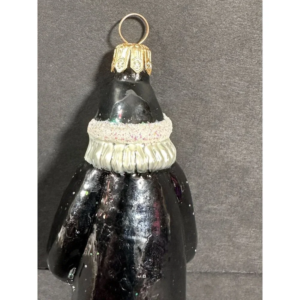 Christopher Radko Santa Claus Ornament Elfin Evening Black‎ Coat with Tree
